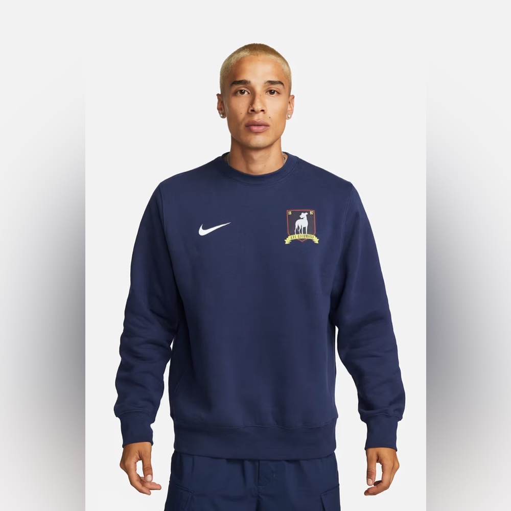 Men’s NSW Club BB Ted Lasso Crewneck — Nike AFC Richmond — Midnight Navy — Used